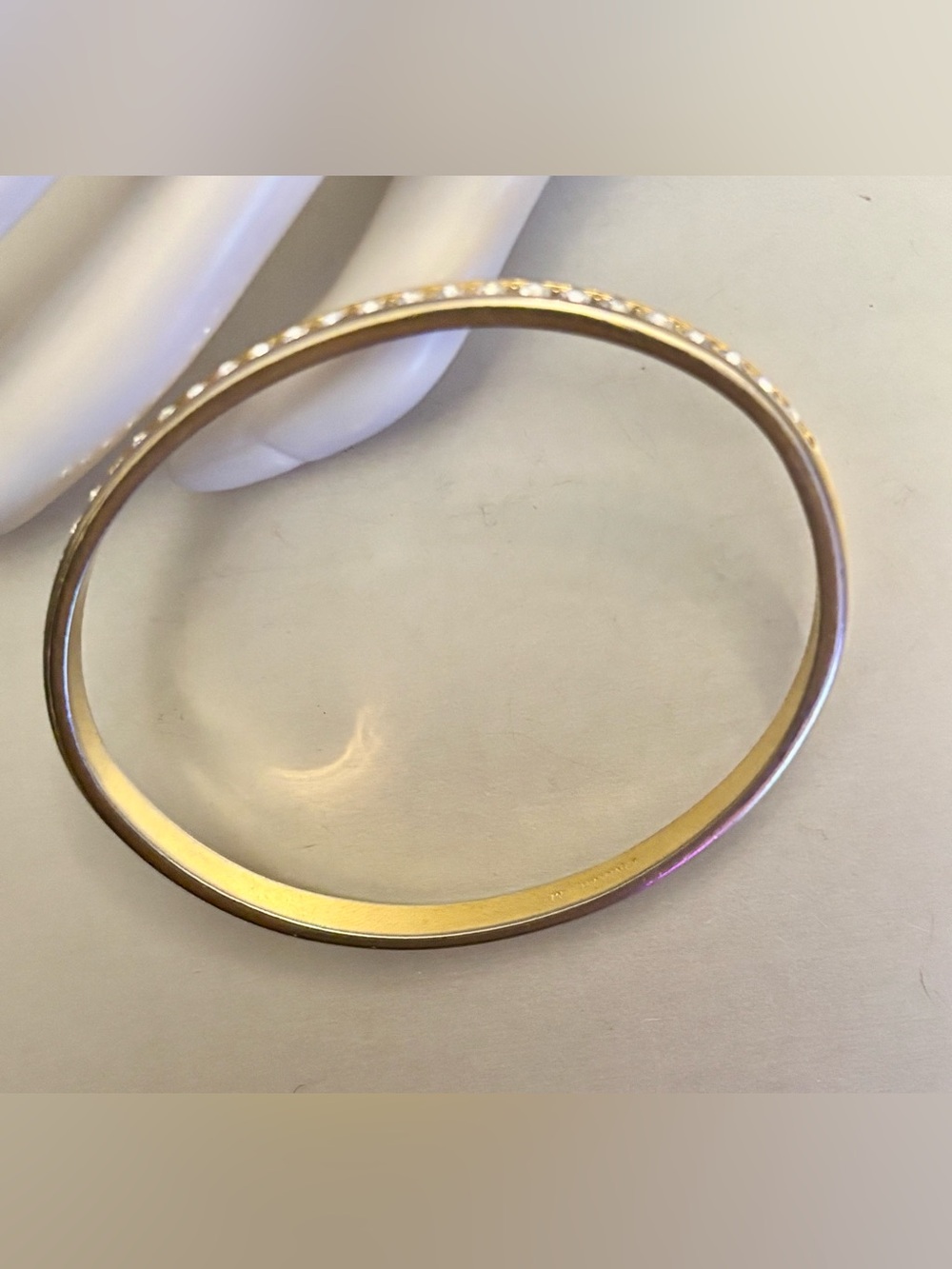 Monet signed Rhinestone Bangle - Picture 5 of 7